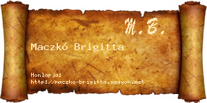 Maczkó Brigitta névjegykártya